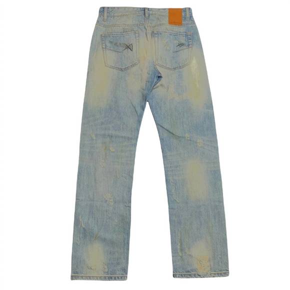 NEW MOSTLY HEARD RARELY SEEN men's destroyed jeans in 400 blue - Picture 2 of 2